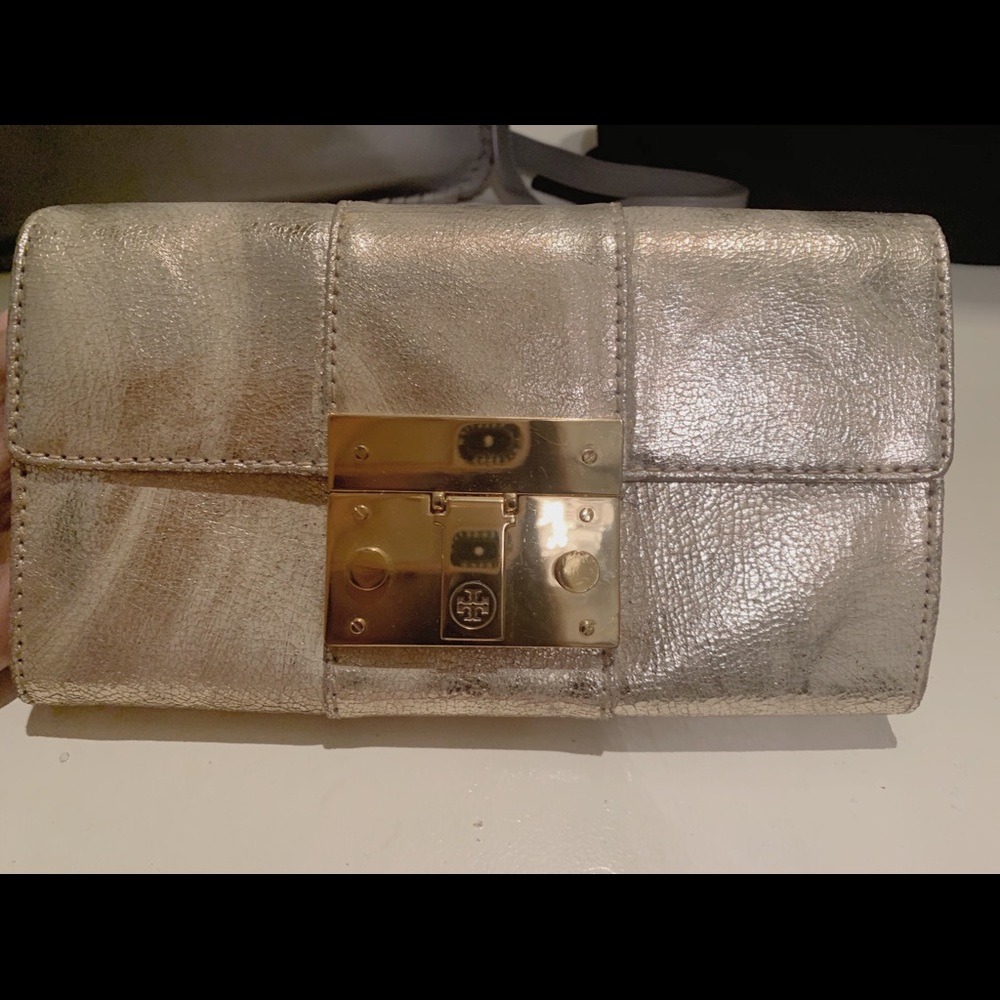 Gold Tory Burch Clutch